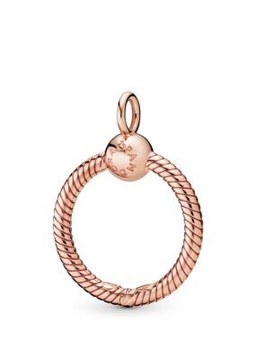 Rose gold plate O Pendant Small charm holder